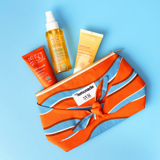 Trousse Make My Lemonade x SVR Topialyse et Sun Secure