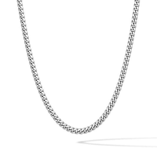 Cuban Chain Necklace, 5MM - Silver