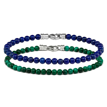 Spiritual Bead Set, 4mm - Malachite & Lapis