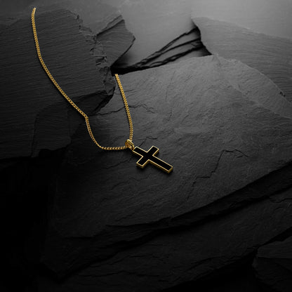 Stone Cross (Large) - Gold Set
