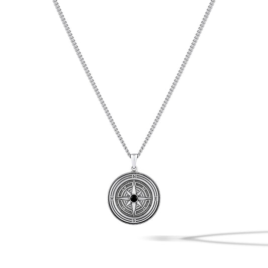 Compass Pendant - Sterling Silver