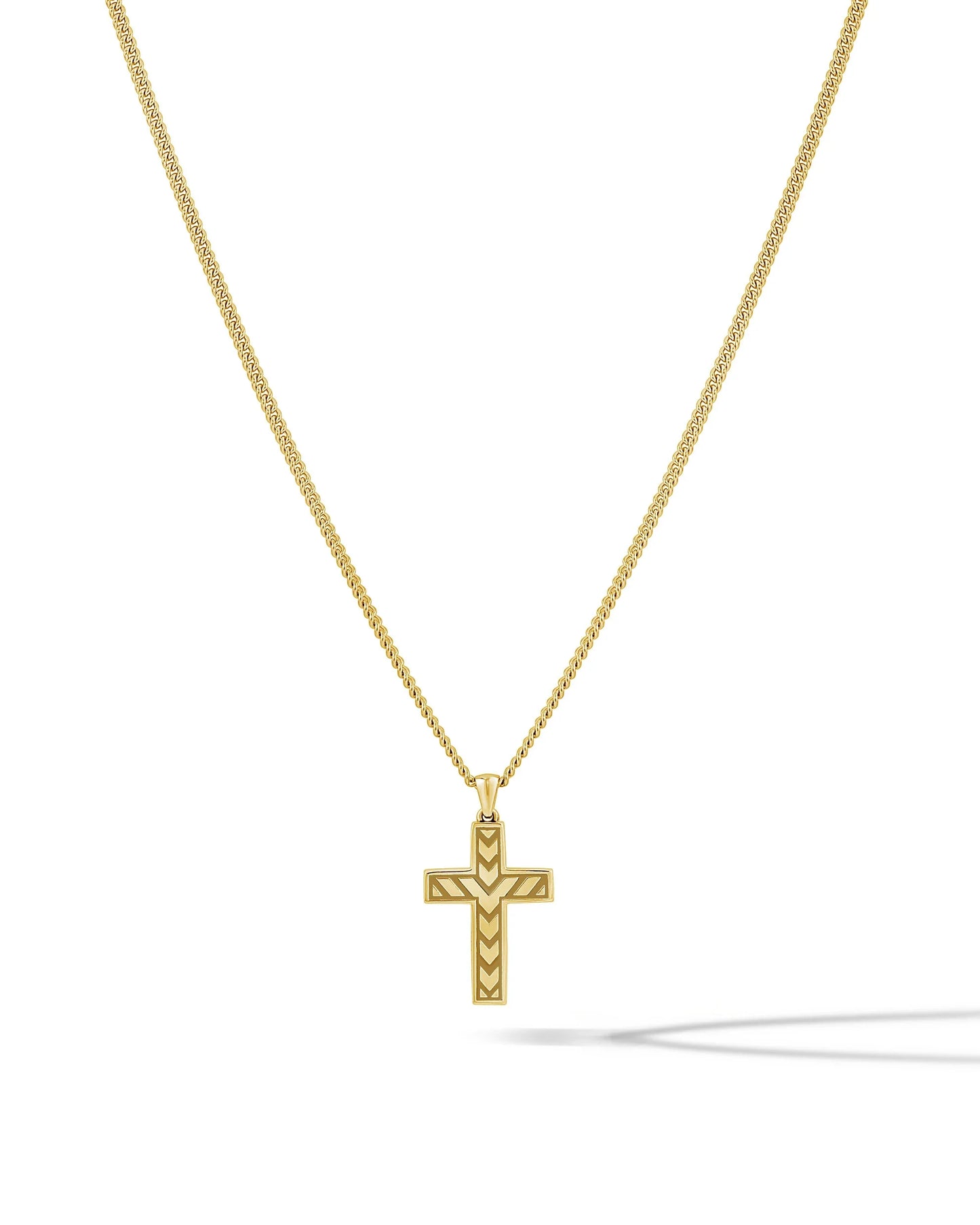 Stone Cross Curb Set - Gold