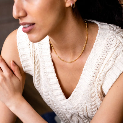 Cuban Chain Necklace 3MM - Gold