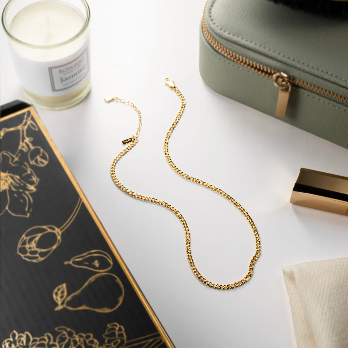 Cuban Chain Necklace 3MM - Gold