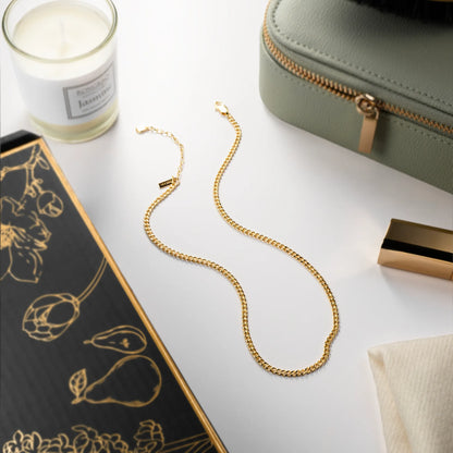 Cuban Chain Necklace 3MM - Gold