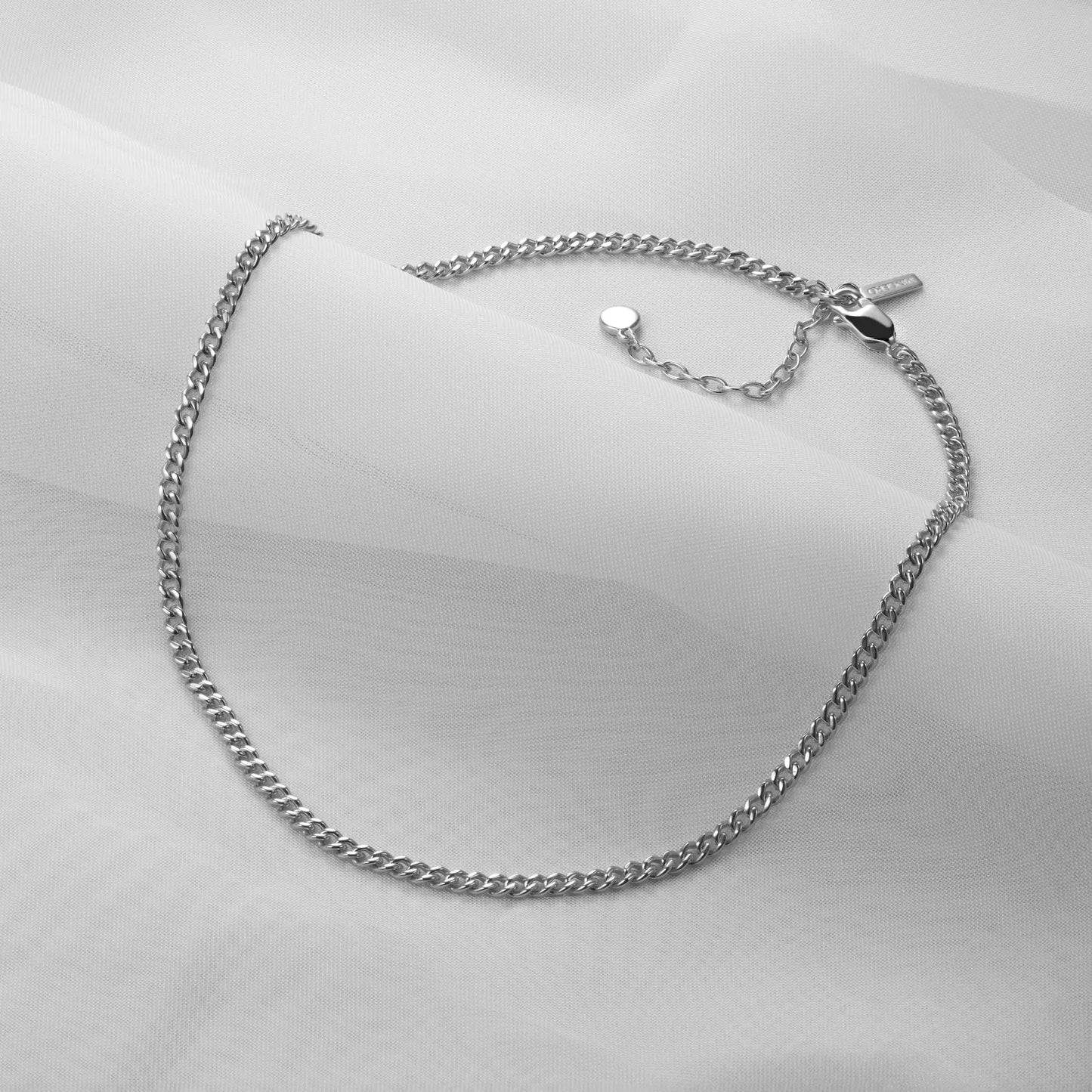 Cuban Chain Necklace 3MM - Sterling Silver