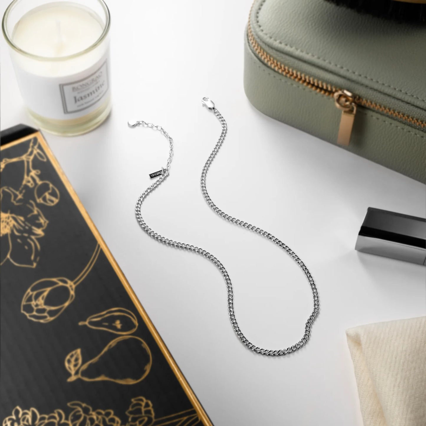 Cuban Chain Necklace 3MM - Sterling Silver